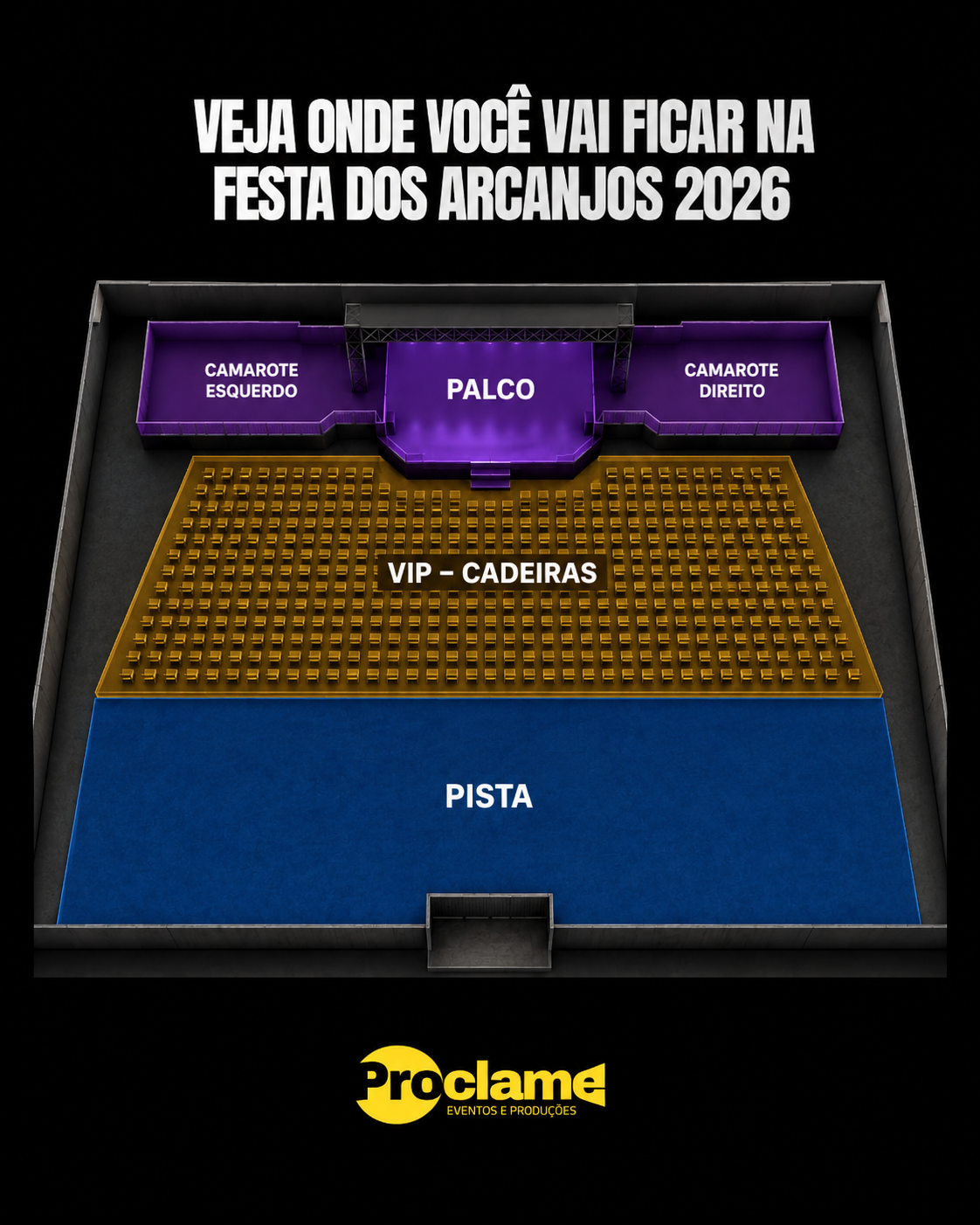 Mapa do evento Festa dos Arcanjos - 2026